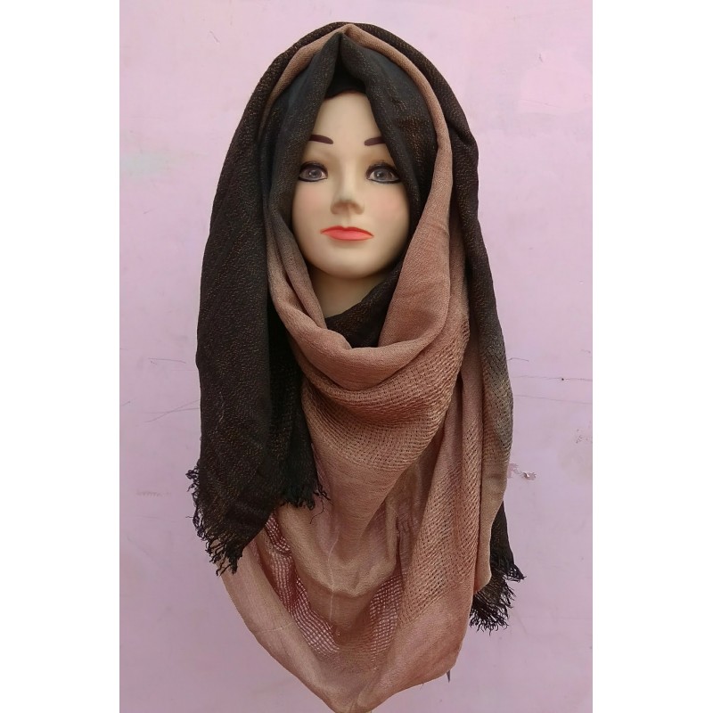 Hijab online Dual Shade Hijab with PomPom at shiddat